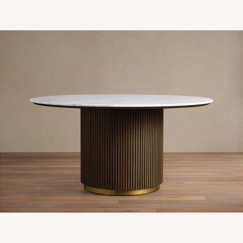 Used Arhaus Finnley Round Dining Table 48" for sale on AptDeco