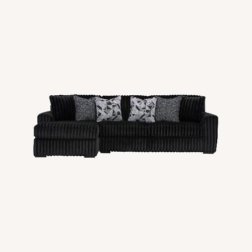 Used Ashley Furniture Black 2 Piece Sectional for sale on AptDeco