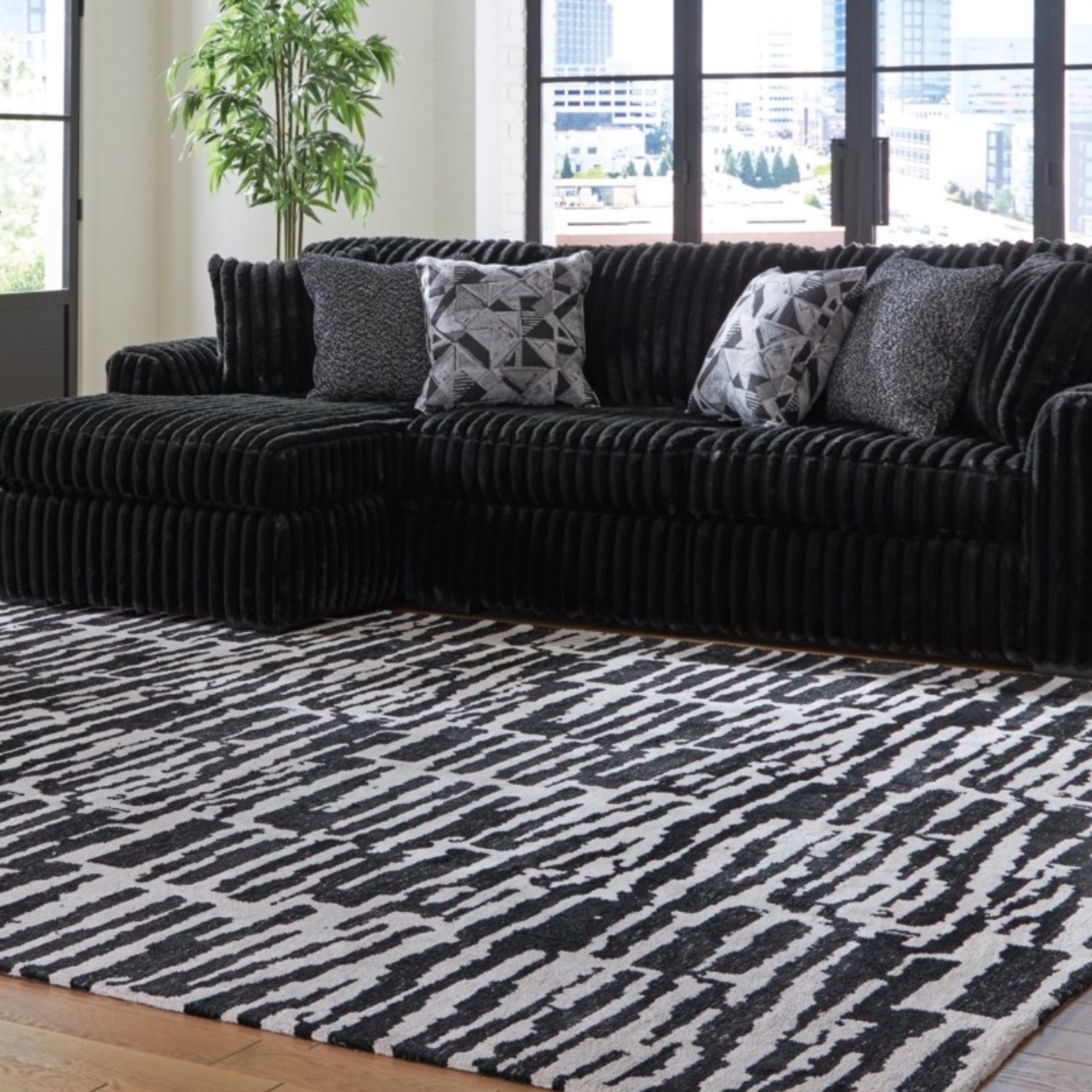 Ashley Furniture Black 2 Piece Sectional - image-4