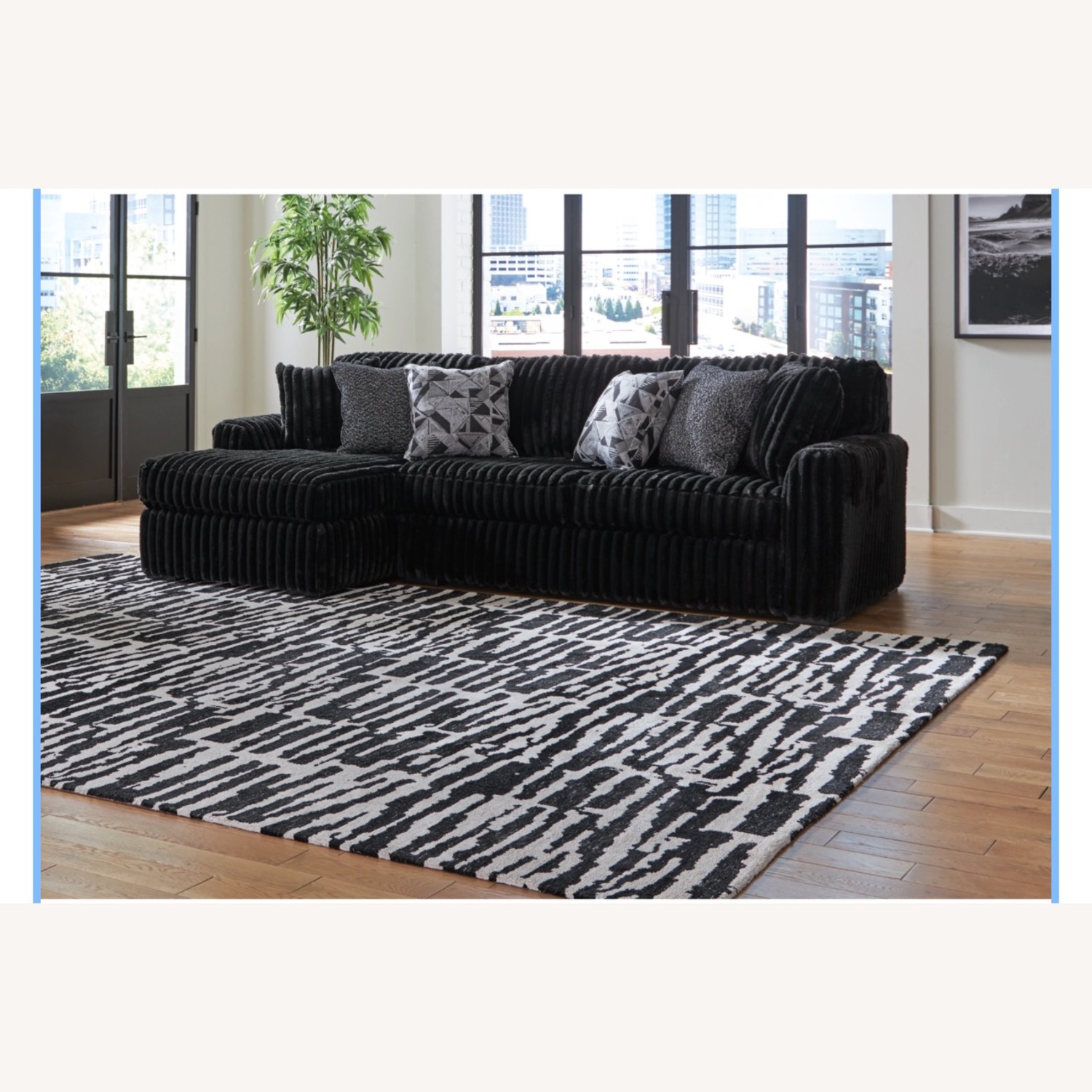 Ashley Furniture Black 2 Piece Sectional - image-1