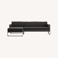 Crate & Barrel Dune Black Sectional Sofa