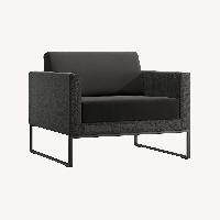 Crate & Barrel Dune Black Outdoor Chair