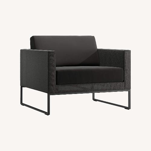 Used Crate & Barrel Dune Black Outdoor Chair for sale on AptDeco