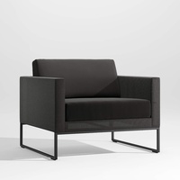 Crate & Barrel Dune Black Outdoor Chair
