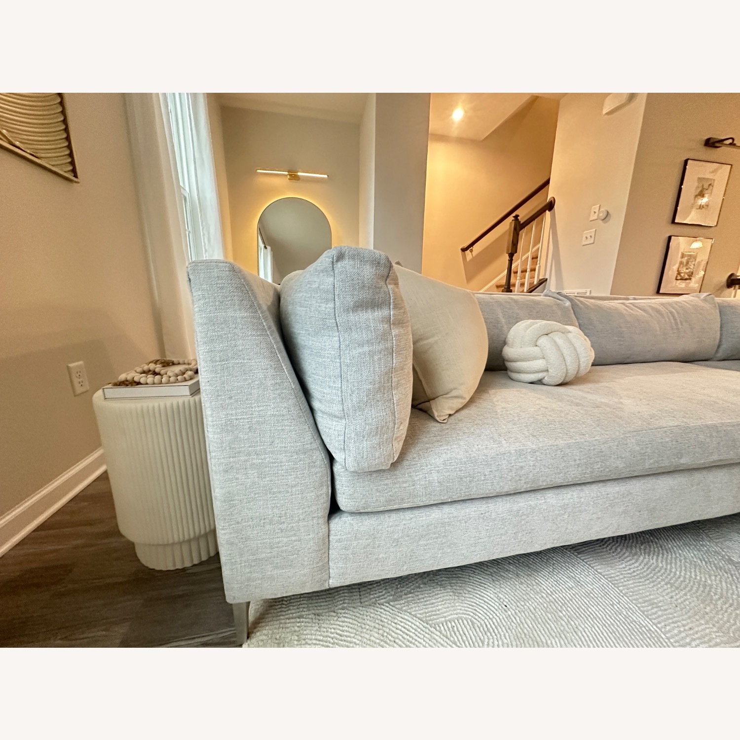 CB2 Decker Light Gray Fabric 2 Piece Sectional - image-6