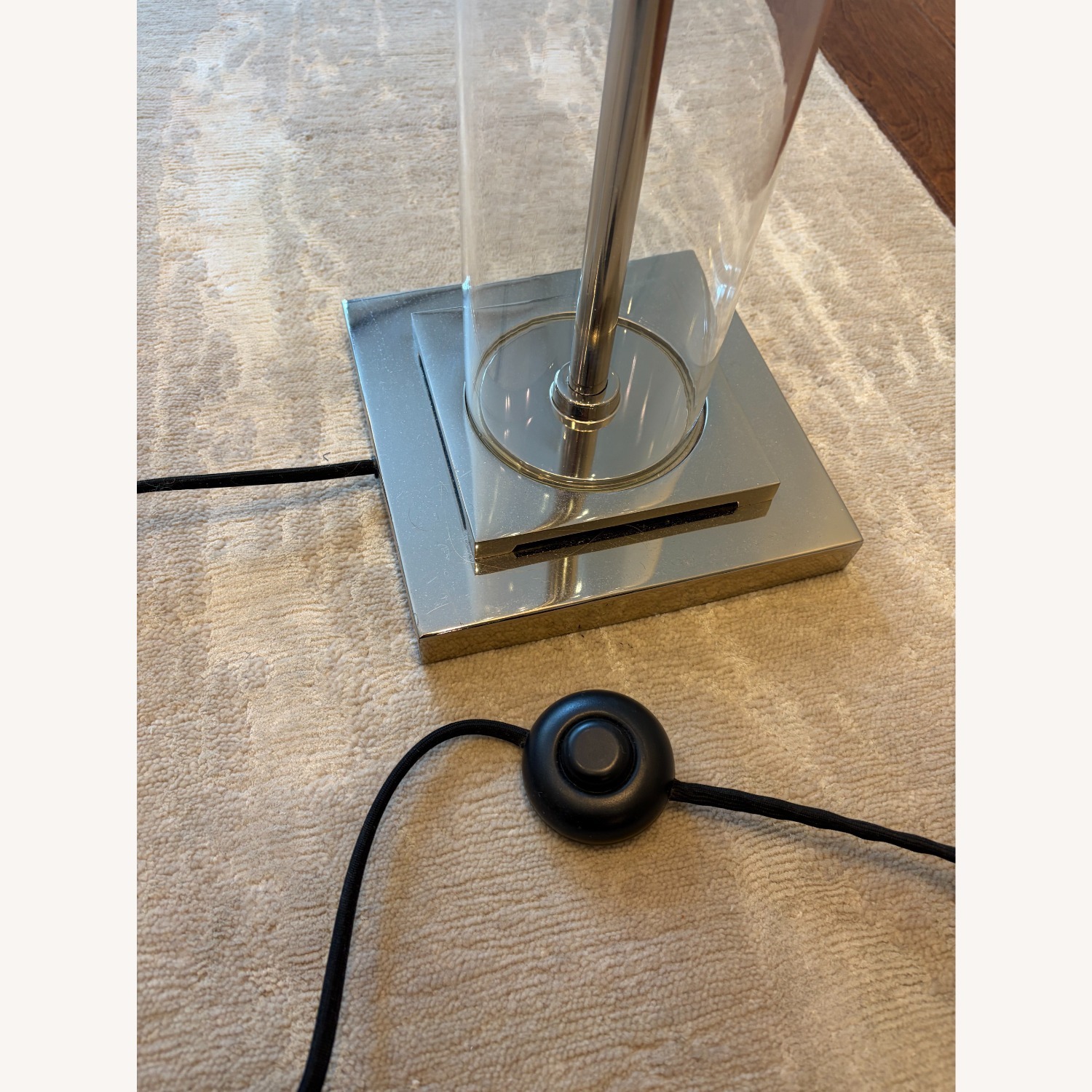 Restoration Hardware Silver Glass Floor Lamp - image-3