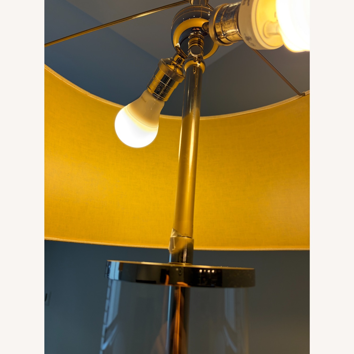 Restoration Hardware Silver Glass Floor Lamp - image-4