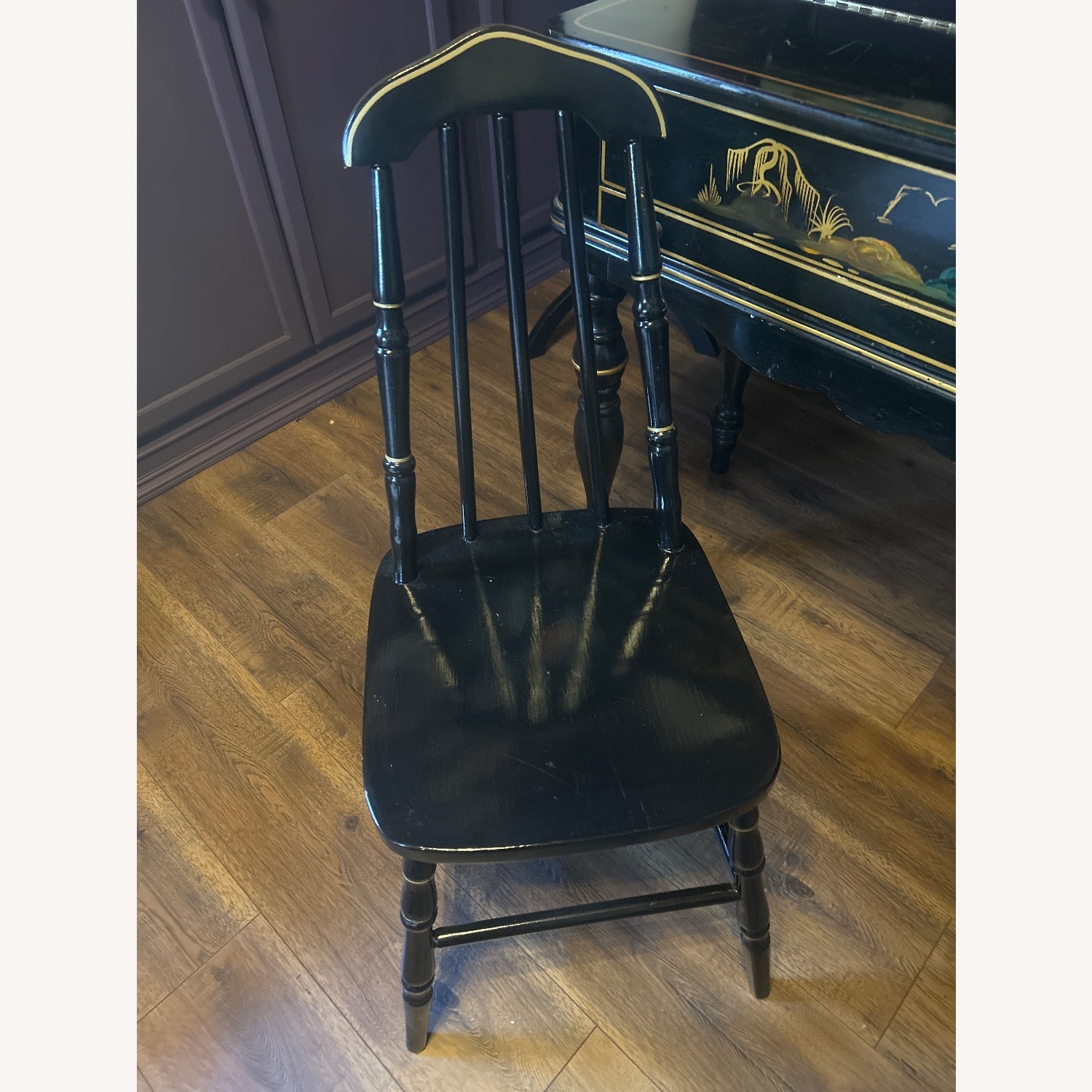 Oriental Antique Writing Desk With Chair - image-11