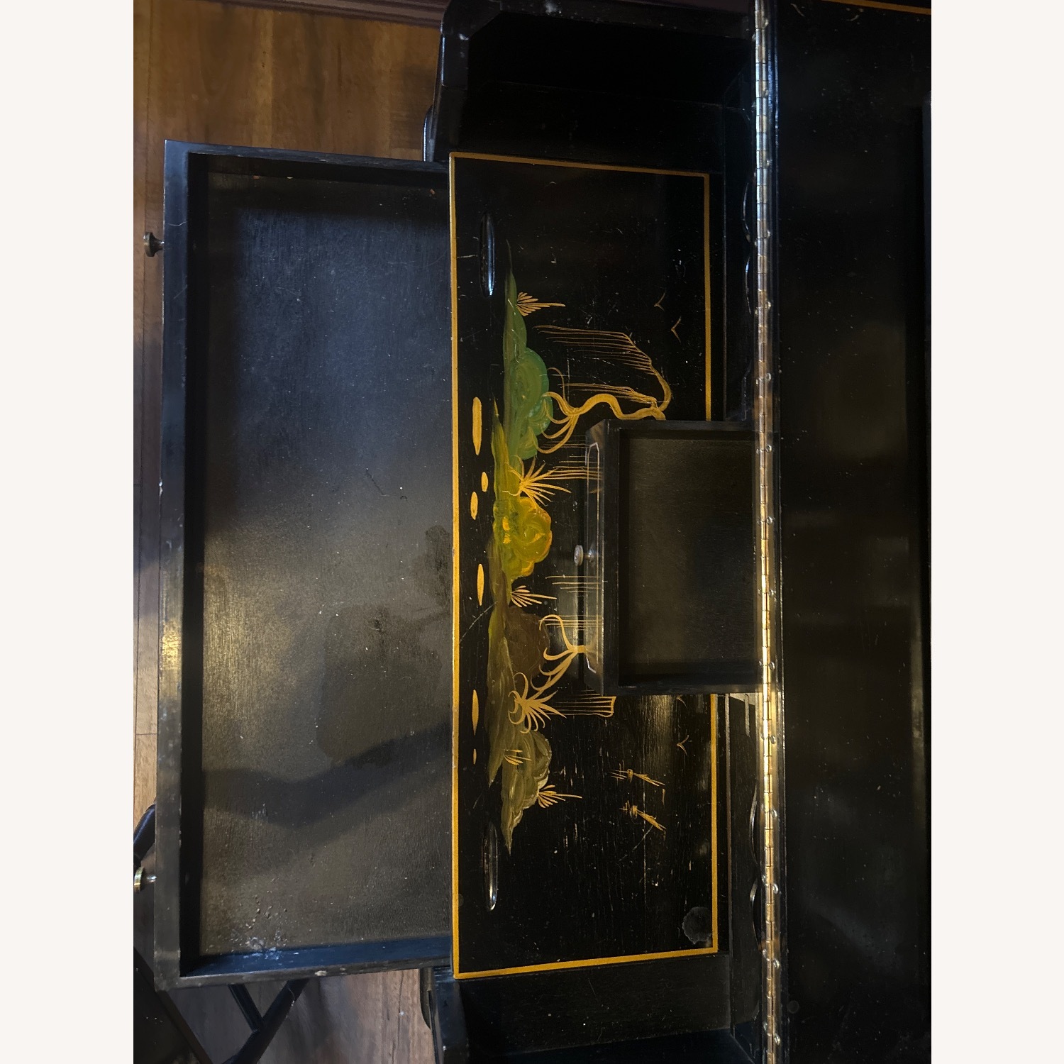 Oriental Antique Writing Desk With Chair - image-8