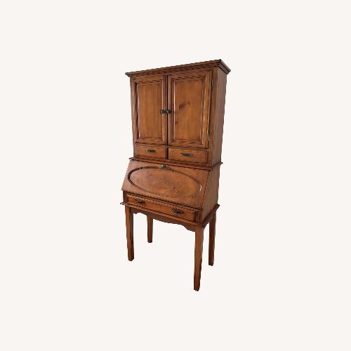 Used Wood Secretary Desk with Hutch for sale on AptDeco