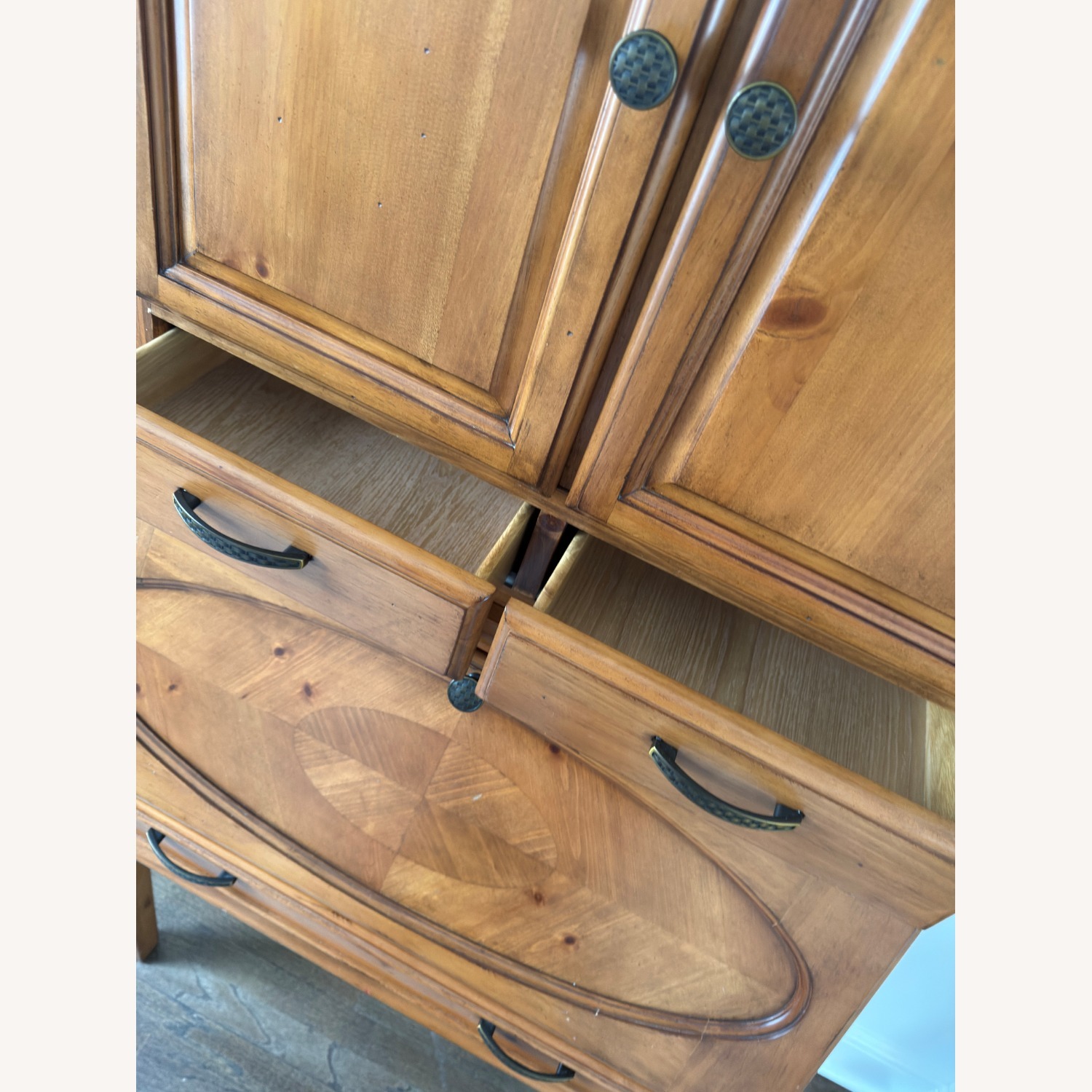 Wood Secretary Desk with Hutch - image-3