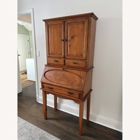 Wood Secretary Desk with Hutch