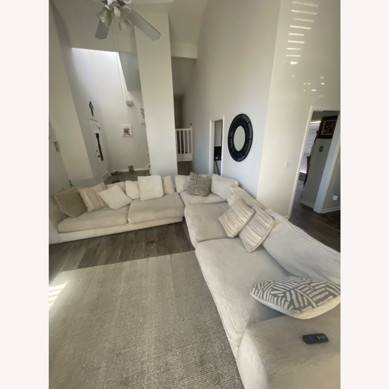 Natural Fabric 3+ Piece Sectional - image-1