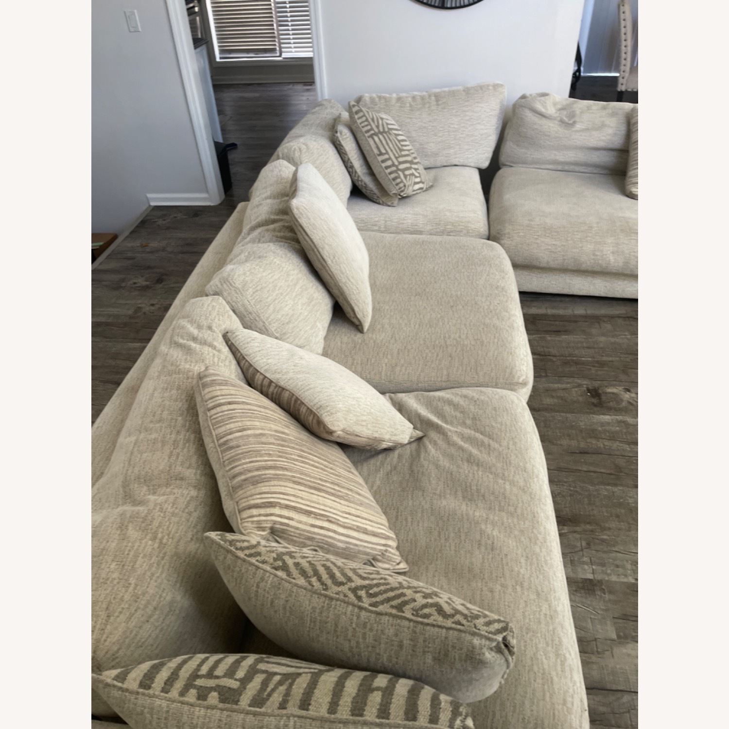 Natural Fabric 3+ Piece Sectional - image-2