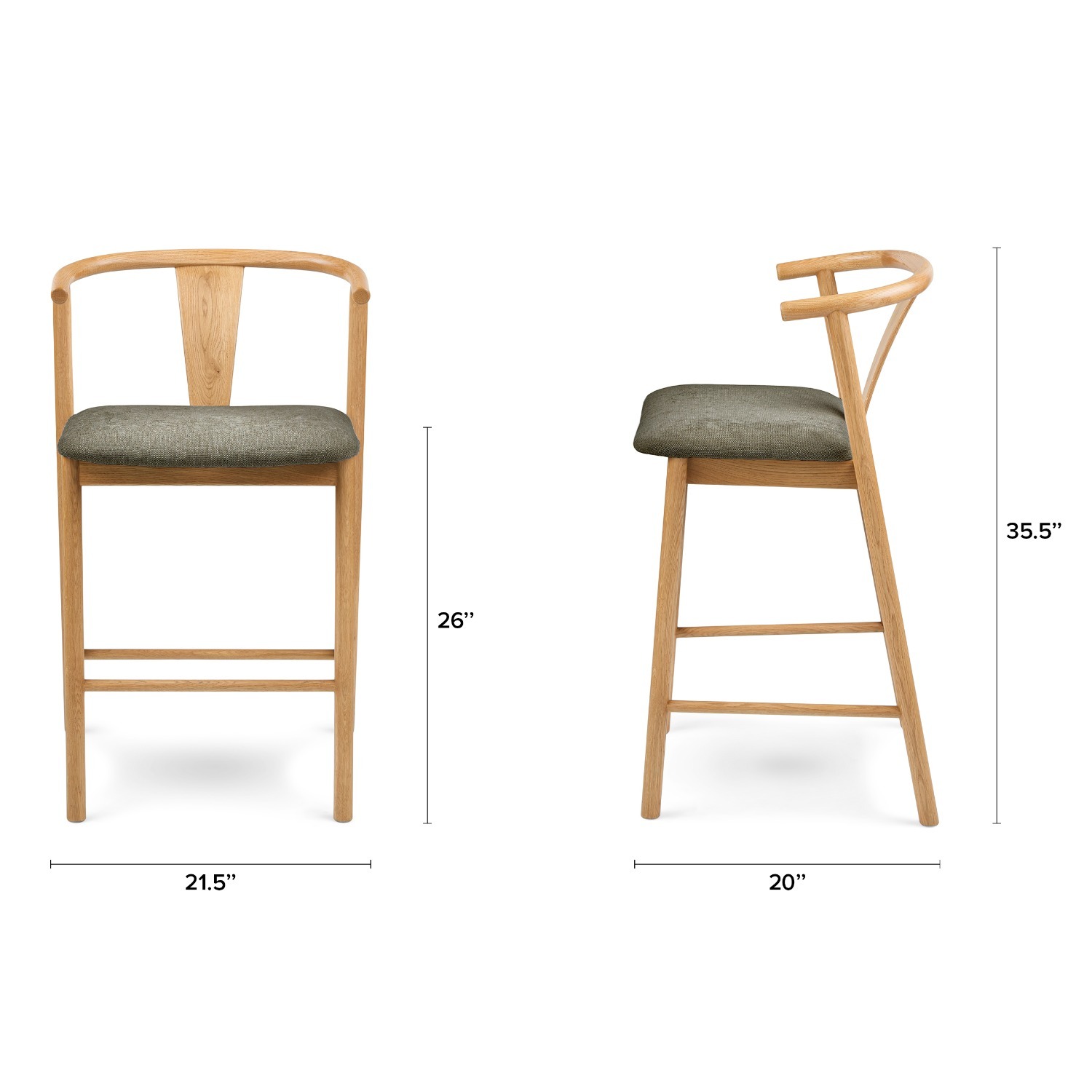 Article Fonra Counter Stool Natural Wood Stools - image-6