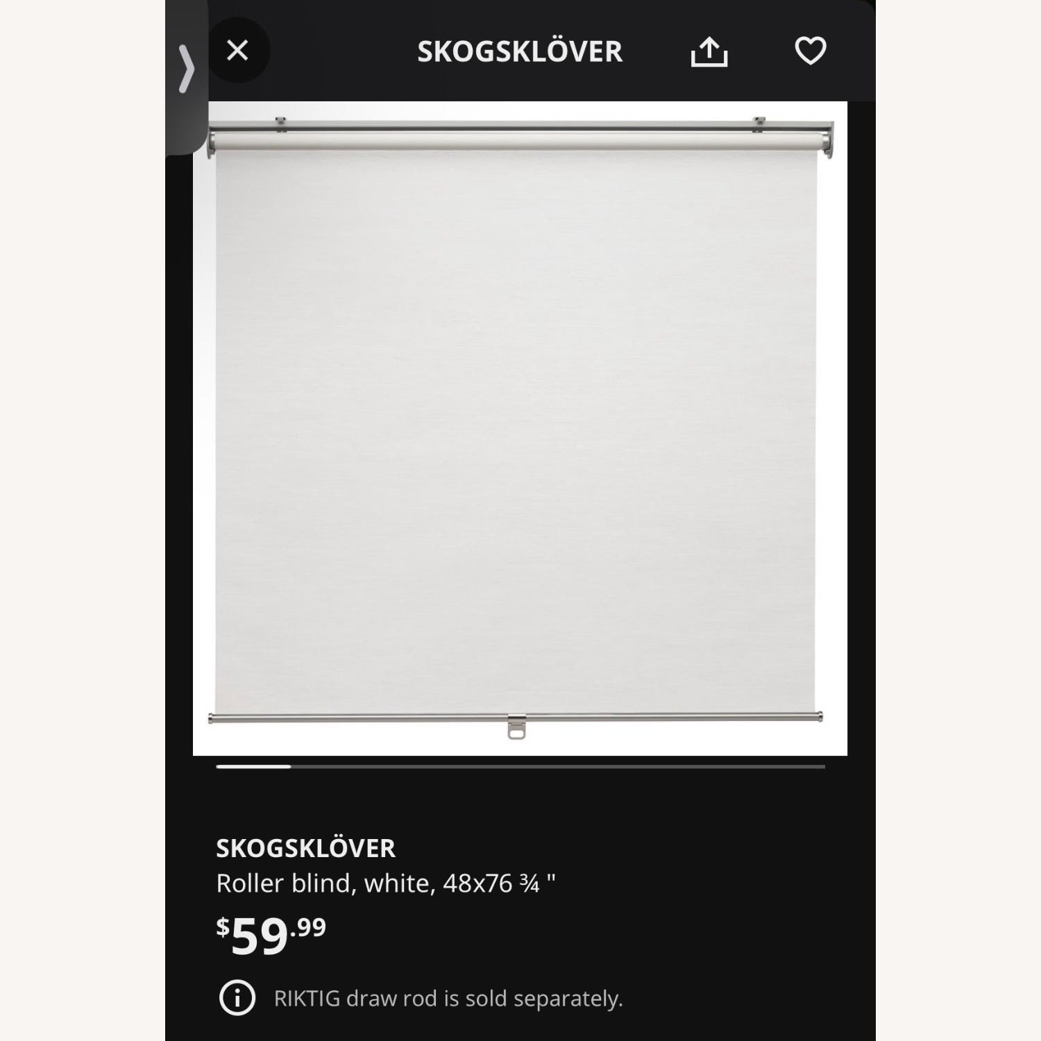 IKEA Skogsklover White Curtains - image-1