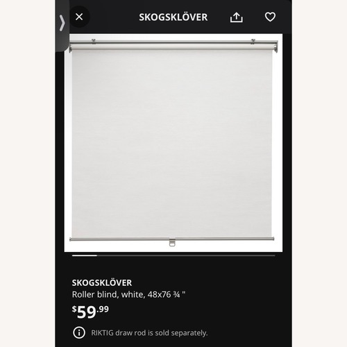 Used IKEA Skogsklover White Curtains for sale on AptDeco
