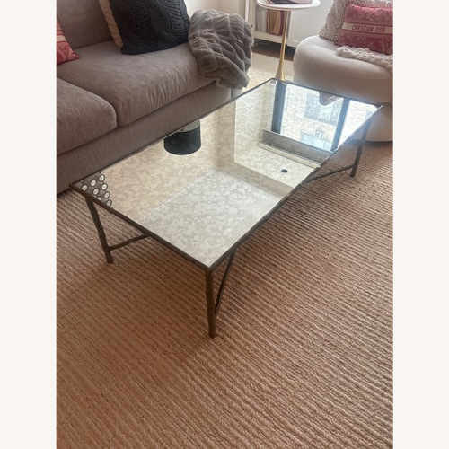 Used Bernhardt Mercury Glass Top Coffee for sale on AptDeco