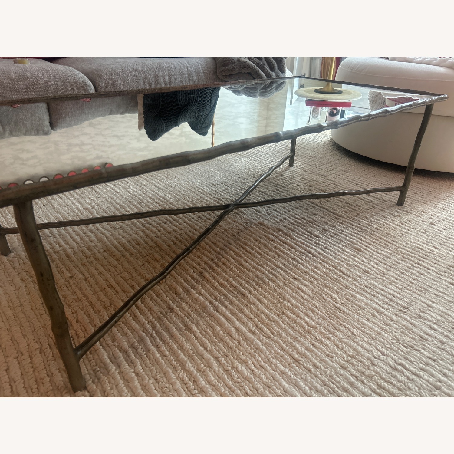 Bernhardt Mercury Glass Top Coffee  - image-5