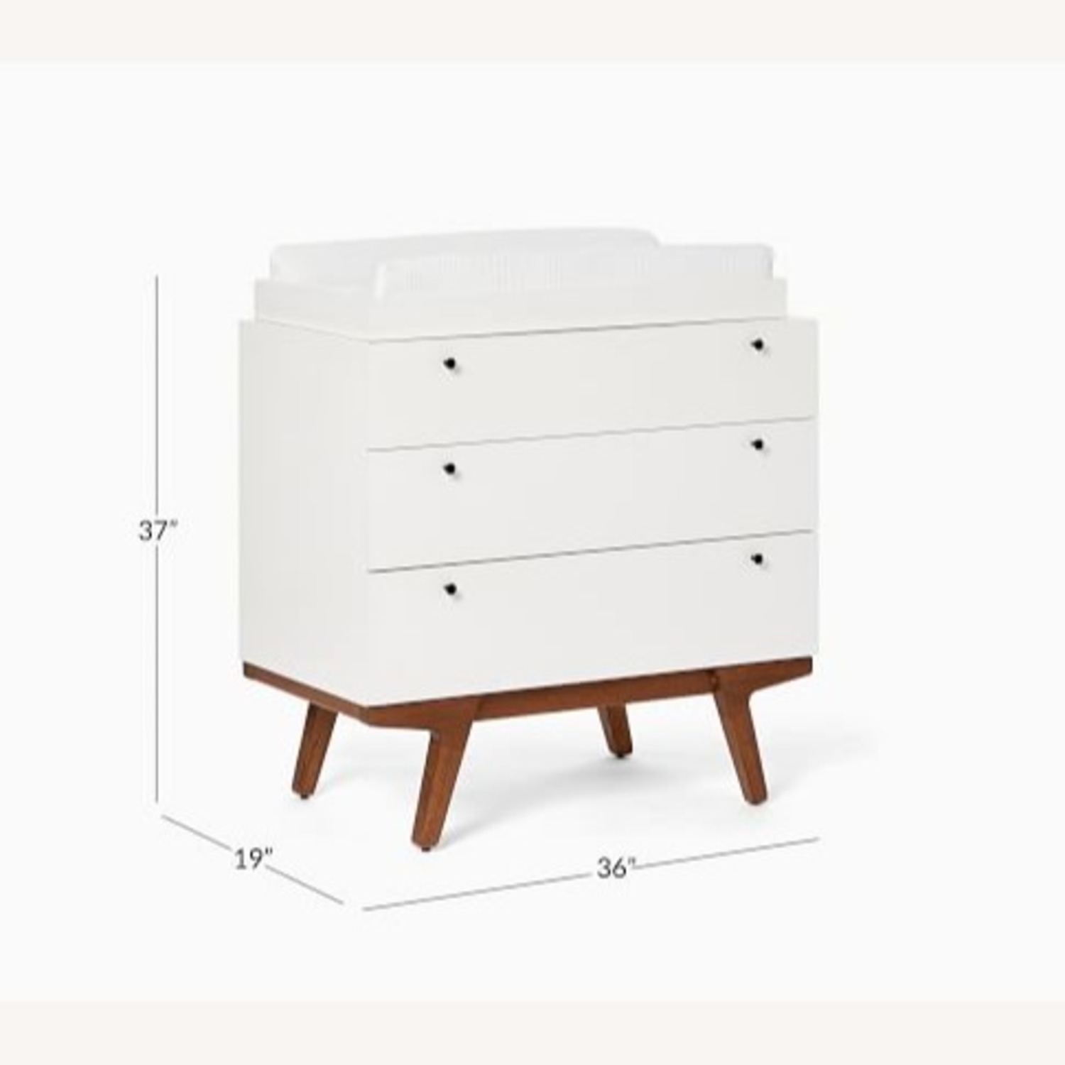 West Elm x Pottery Barn 3-Drawer Dresser, White - image-3