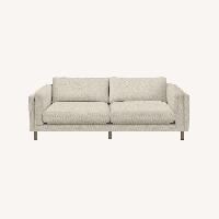 Room & Board Cade White Fabric 2 Seater Sofa