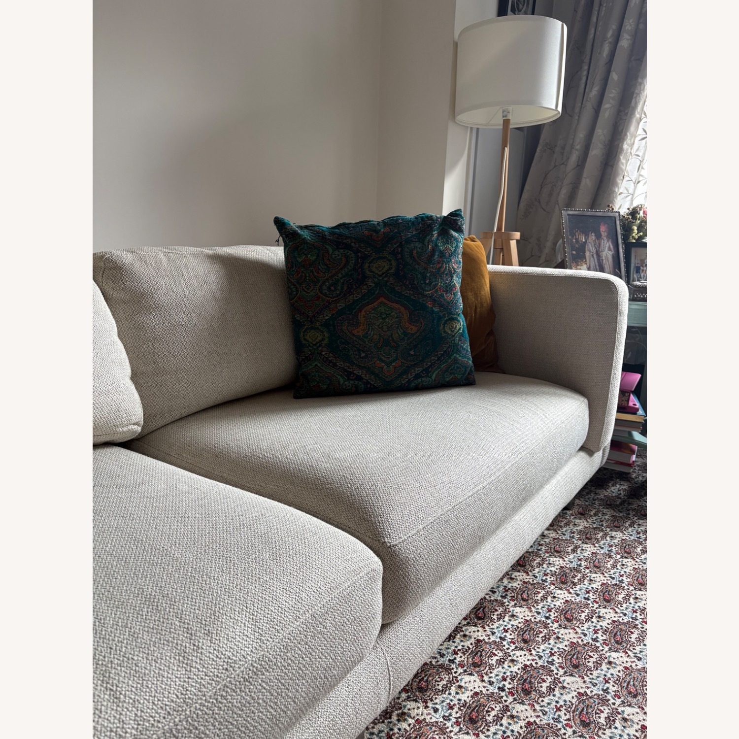 Room & Board Cade White Fabric 2 Seater Sofa - image-3