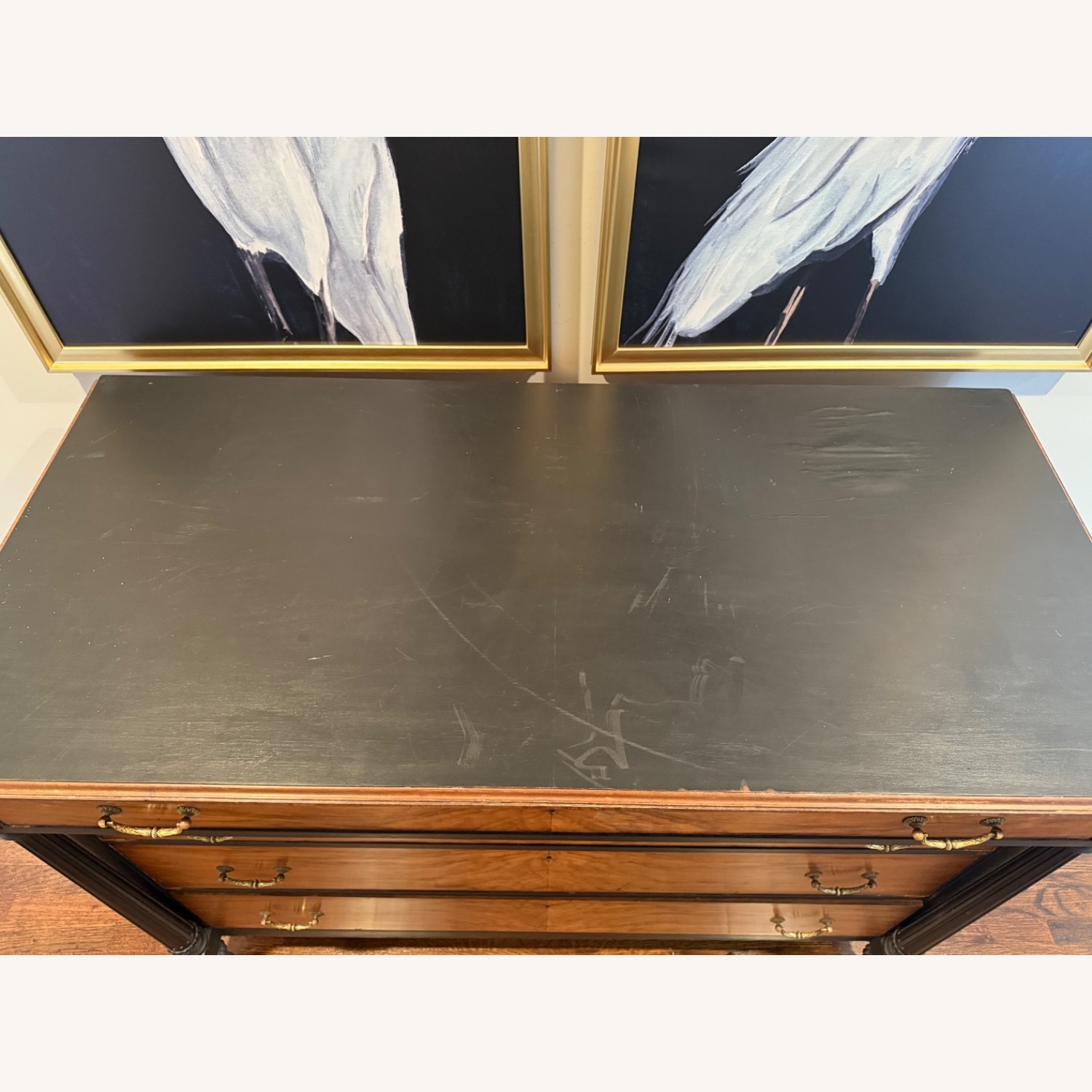 Vintage/Antique Dark Brown Wood Dresser - image-5