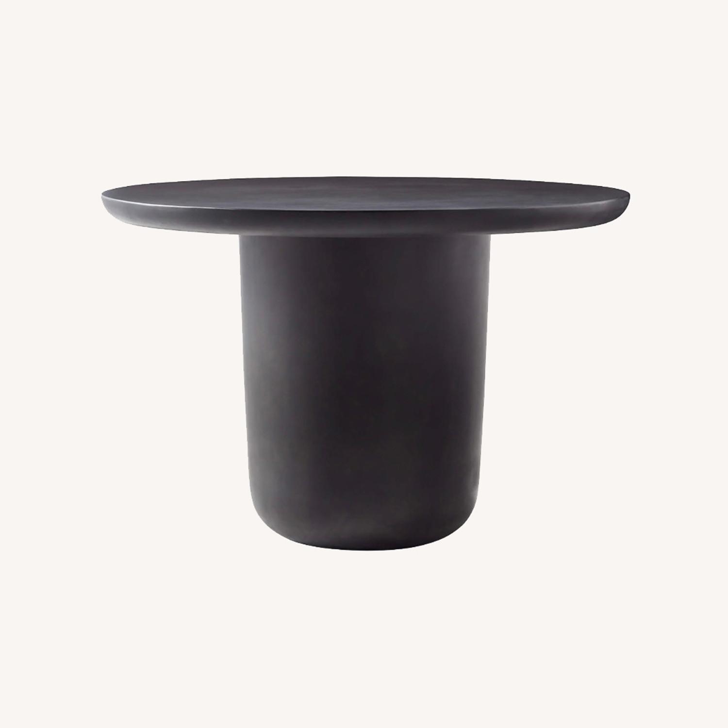 CB2 Lola 45" Round Black Concrete Dining Table - image-0