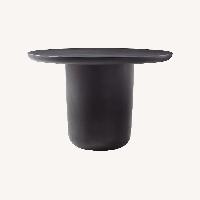 CB2 Lola 45" Round Black Concrete Dining Table
