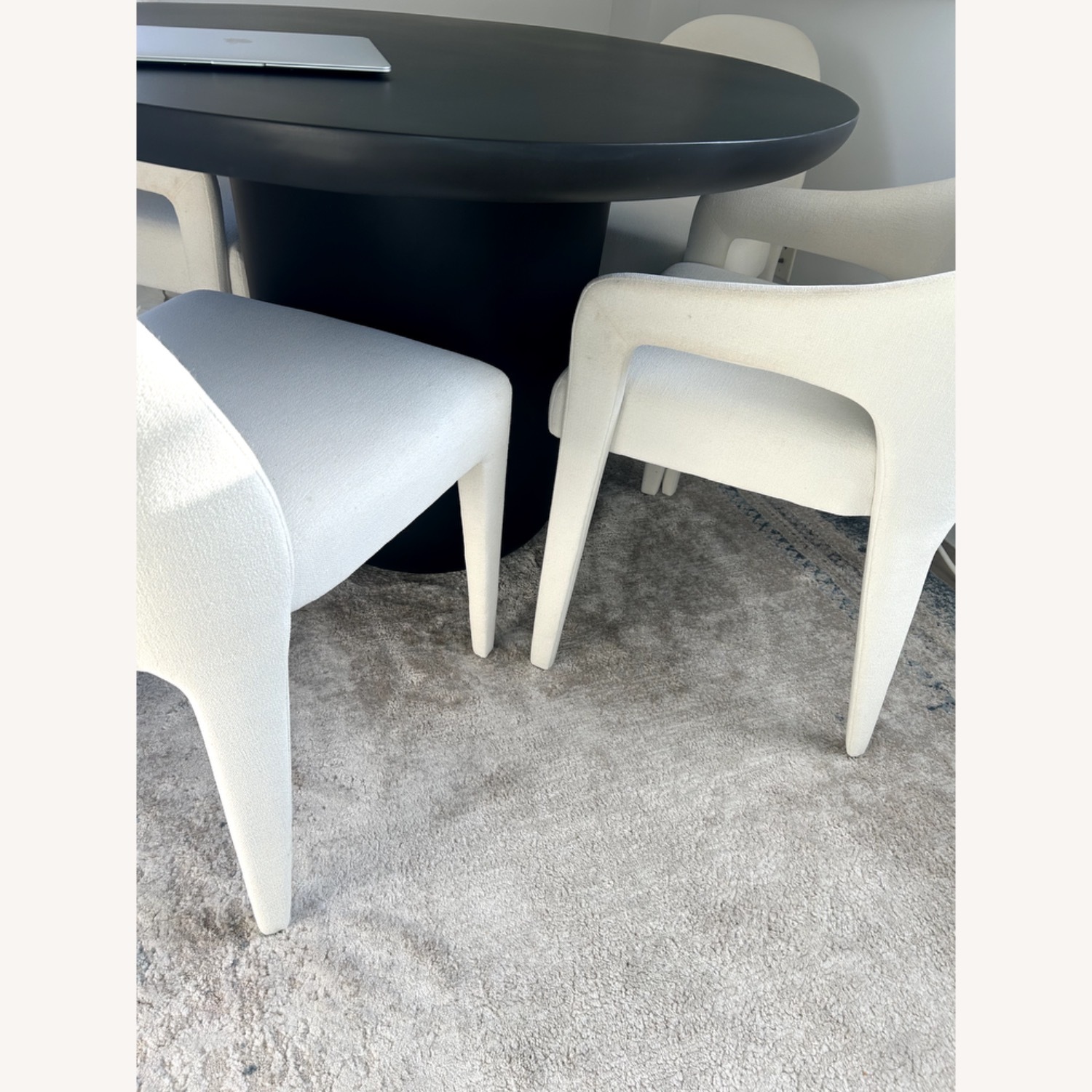 CB2 Lola 45" Round Black Concrete Dining Table - image-2