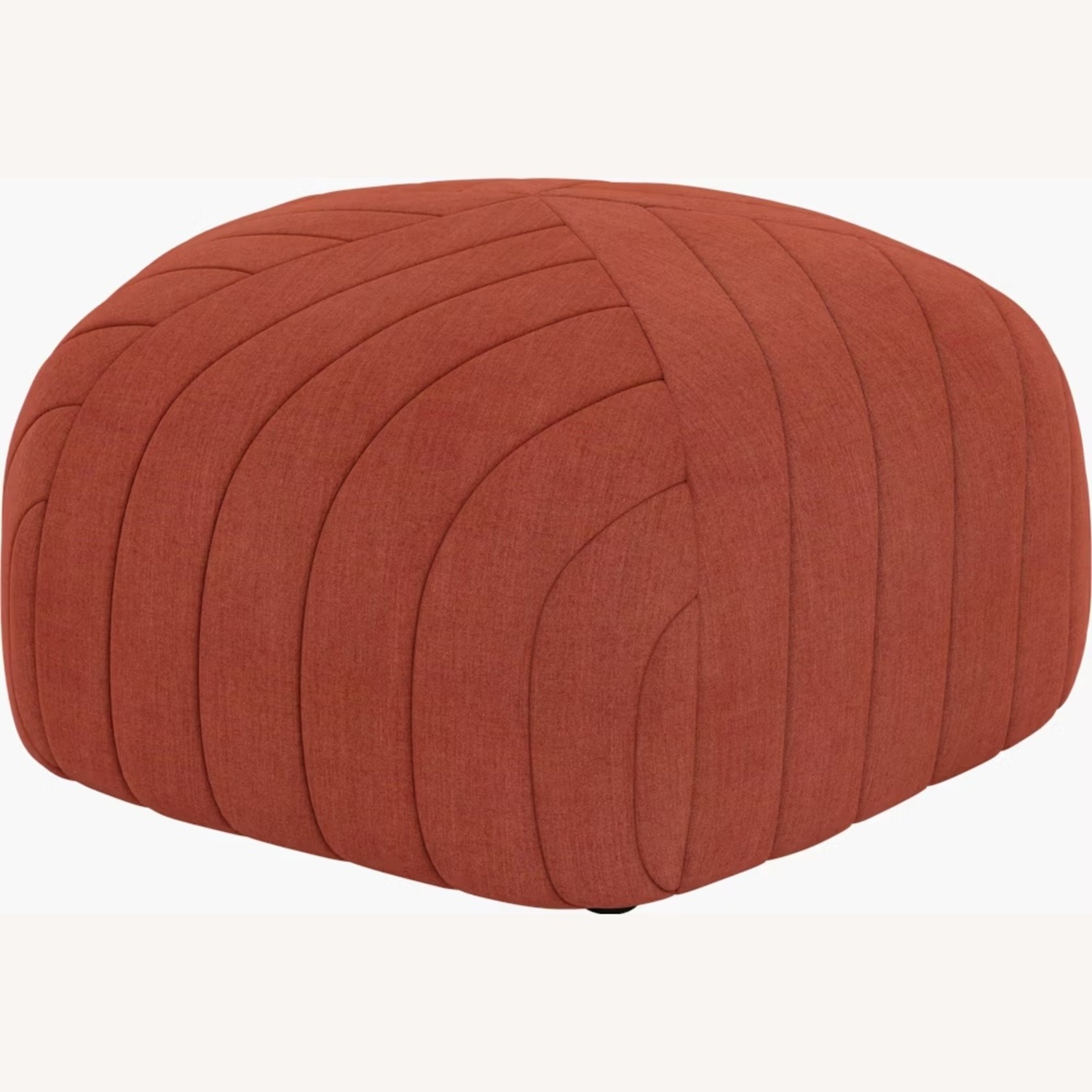 Muuto Five Pouf Orange Fabric Ottoman - image-0
