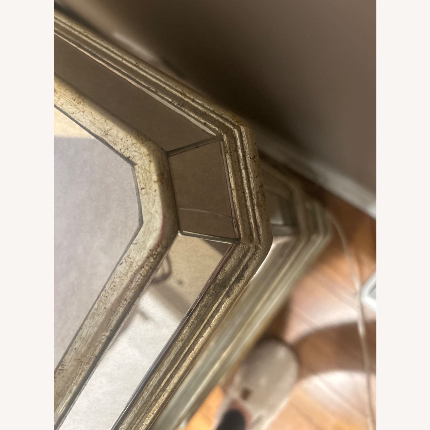 Drexel Light Gray Glass Nightstand - image-5