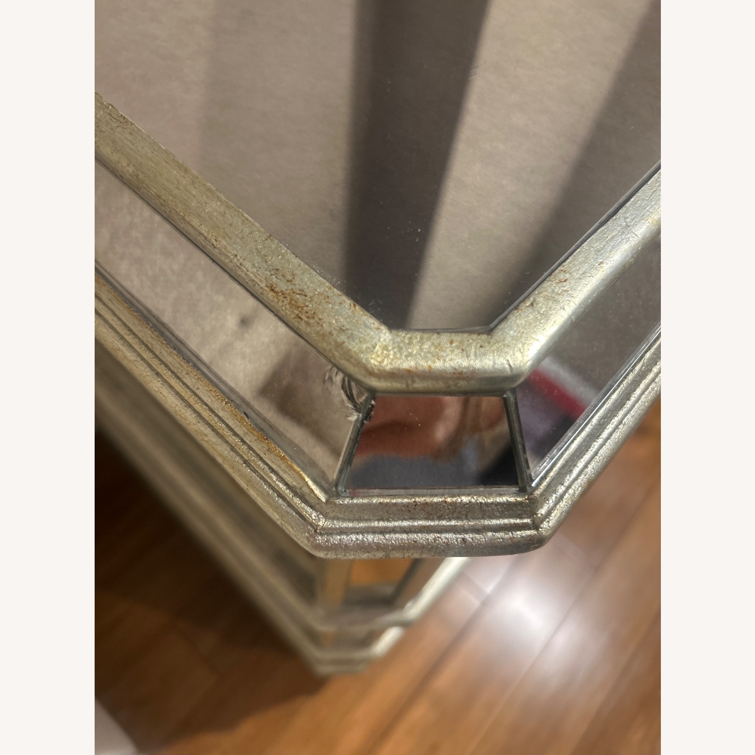 Drexel Light Gray Glass Nightstand - image-3