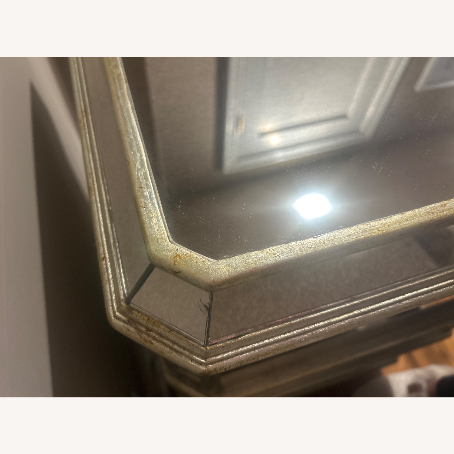 Drexel Light Gray Glass Nightstand - image-6