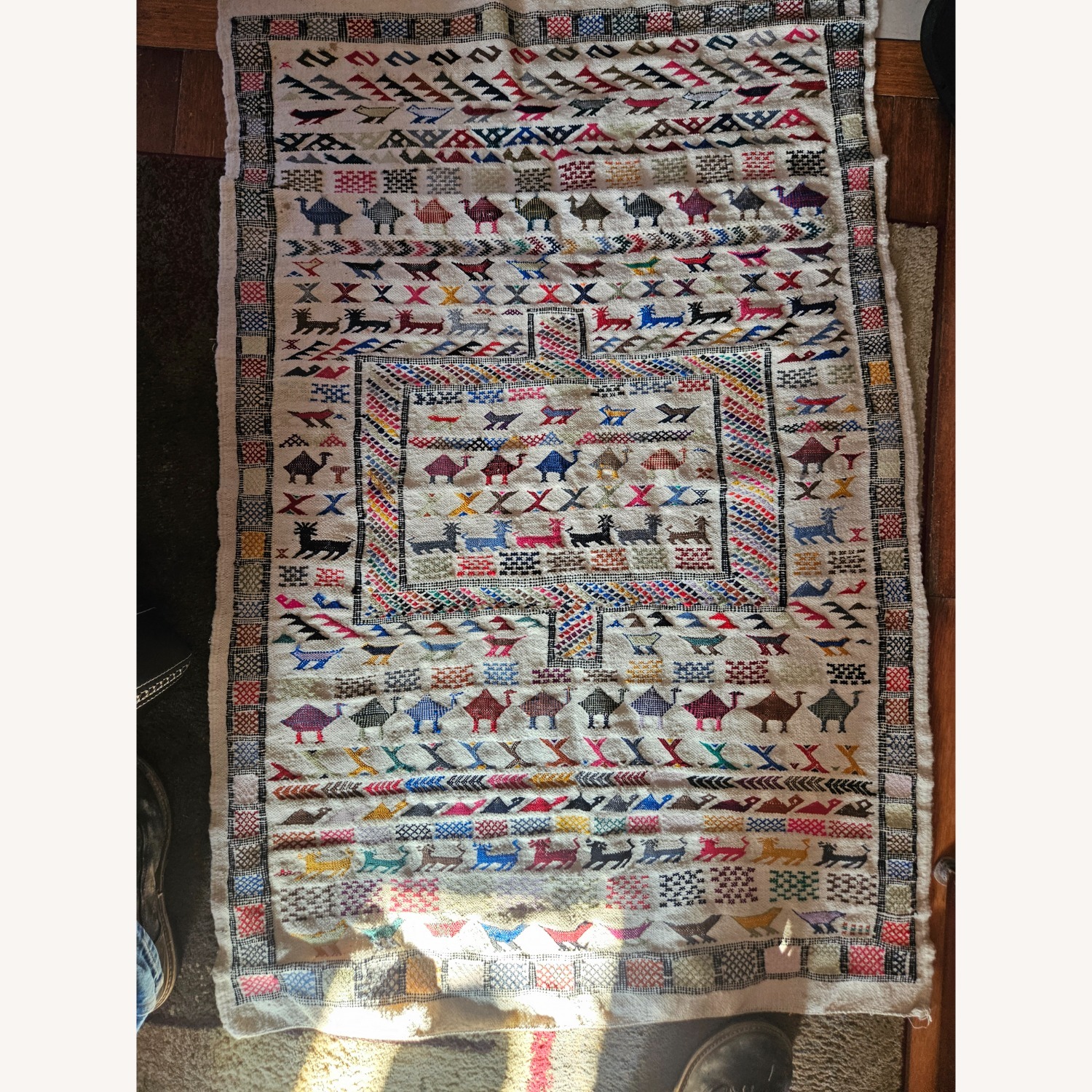 Natural Fabric Small Rug 3' x 5' - image-0