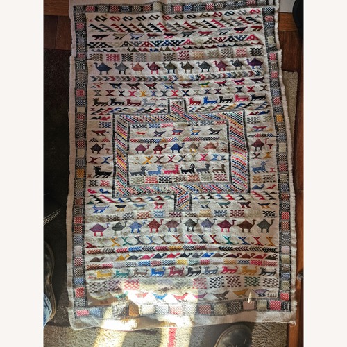 Used Natural Fabric Small Rug 3' x 5' for sale on AptDeco