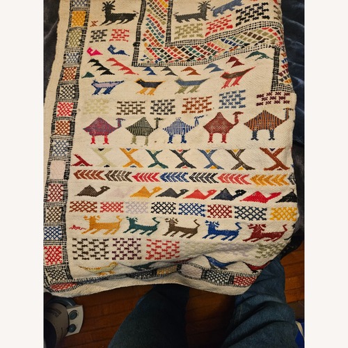 Used Natural Fabric Small Rug 3' x 5' for sale on AptDeco
