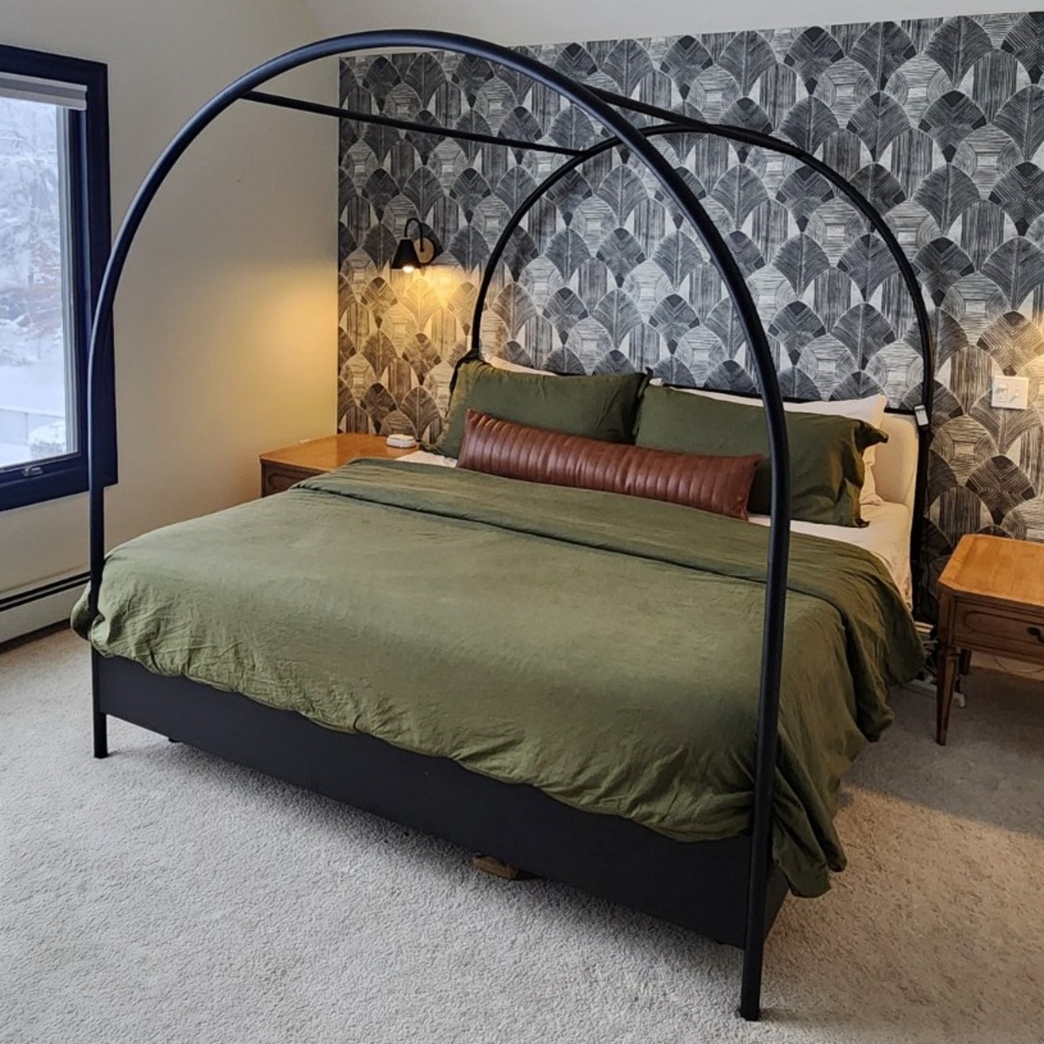 Crate & Barrel Canyon Arched King Canopy Bed - image-2