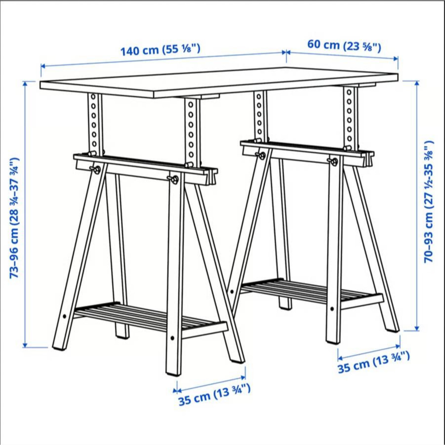 IKEA Mittback + Lagkpaten Natural Wood Desk - image-4