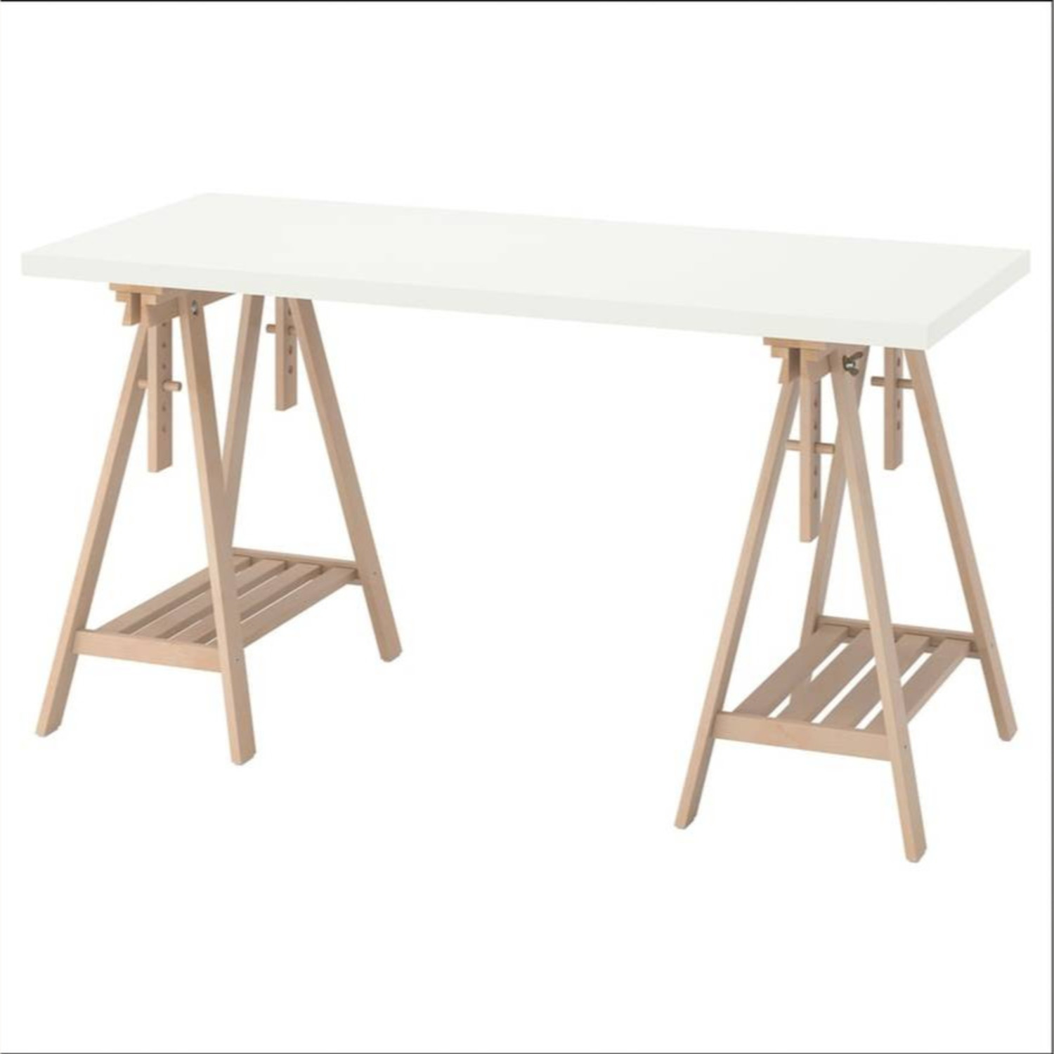 IKEA Mittback + Lagkpaten Natural Wood Desk - image-0