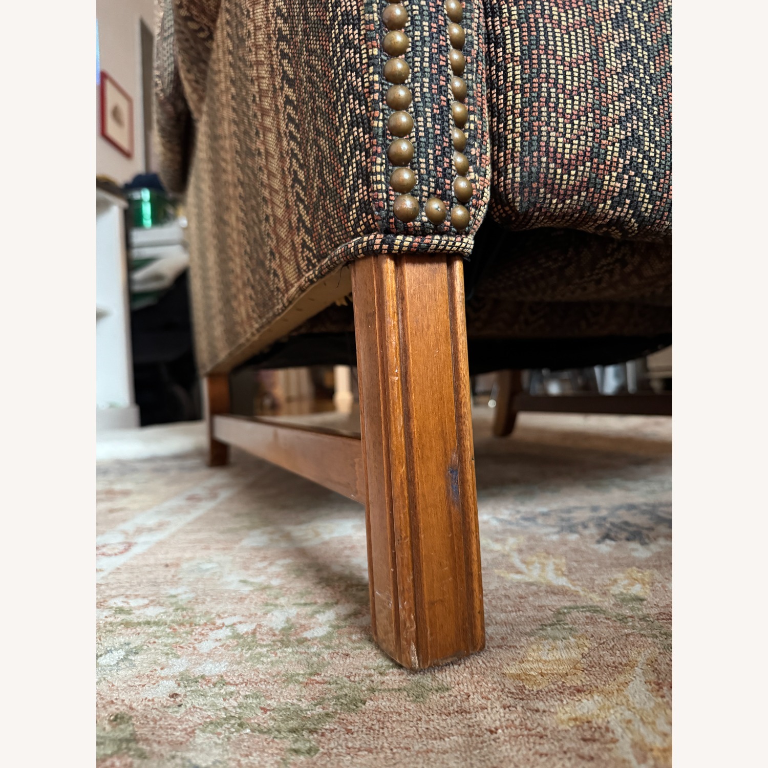 Ethan Allen Fabric Recliner with Custom Cover - image-5