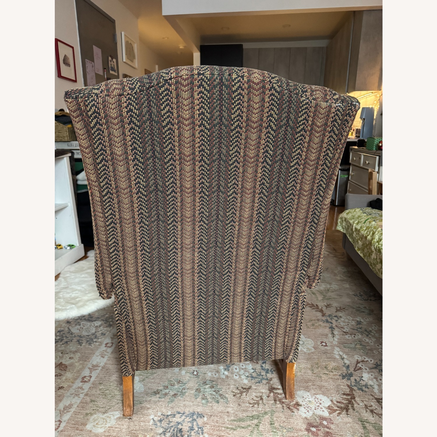 Ethan Allen Fabric Recliner with Custom Cover - image-6