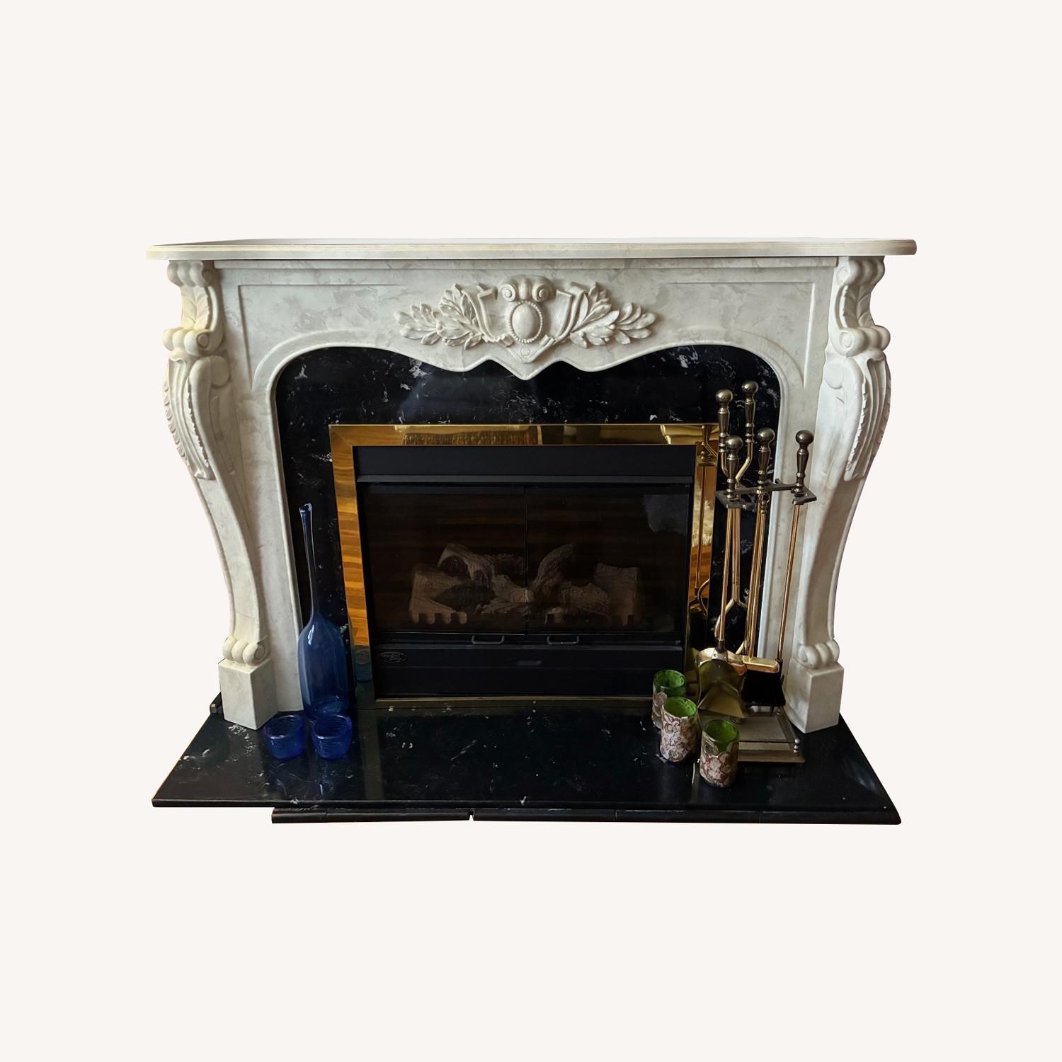 Vermont Castings Marble Fire Place (Faux) - image-0