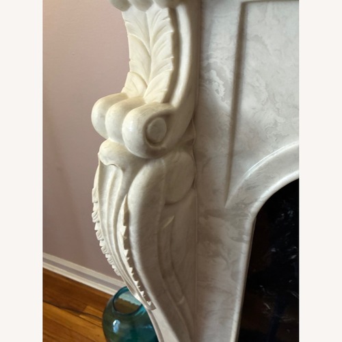 Used Vermont Castings Marble Fire Place (Faux) for sale on AptDeco