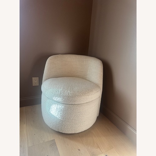 Used Amazon Chita Creme Fabric Accent Chair for sale on AptDeco