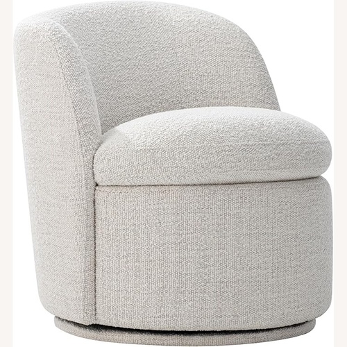 Used Amazon Chita Creme Fabric Accent Chair for sale on AptDeco