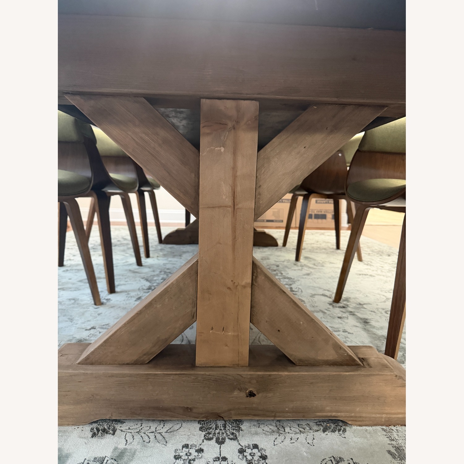 Restoration Hardware Light Gray Dining Table - image-3