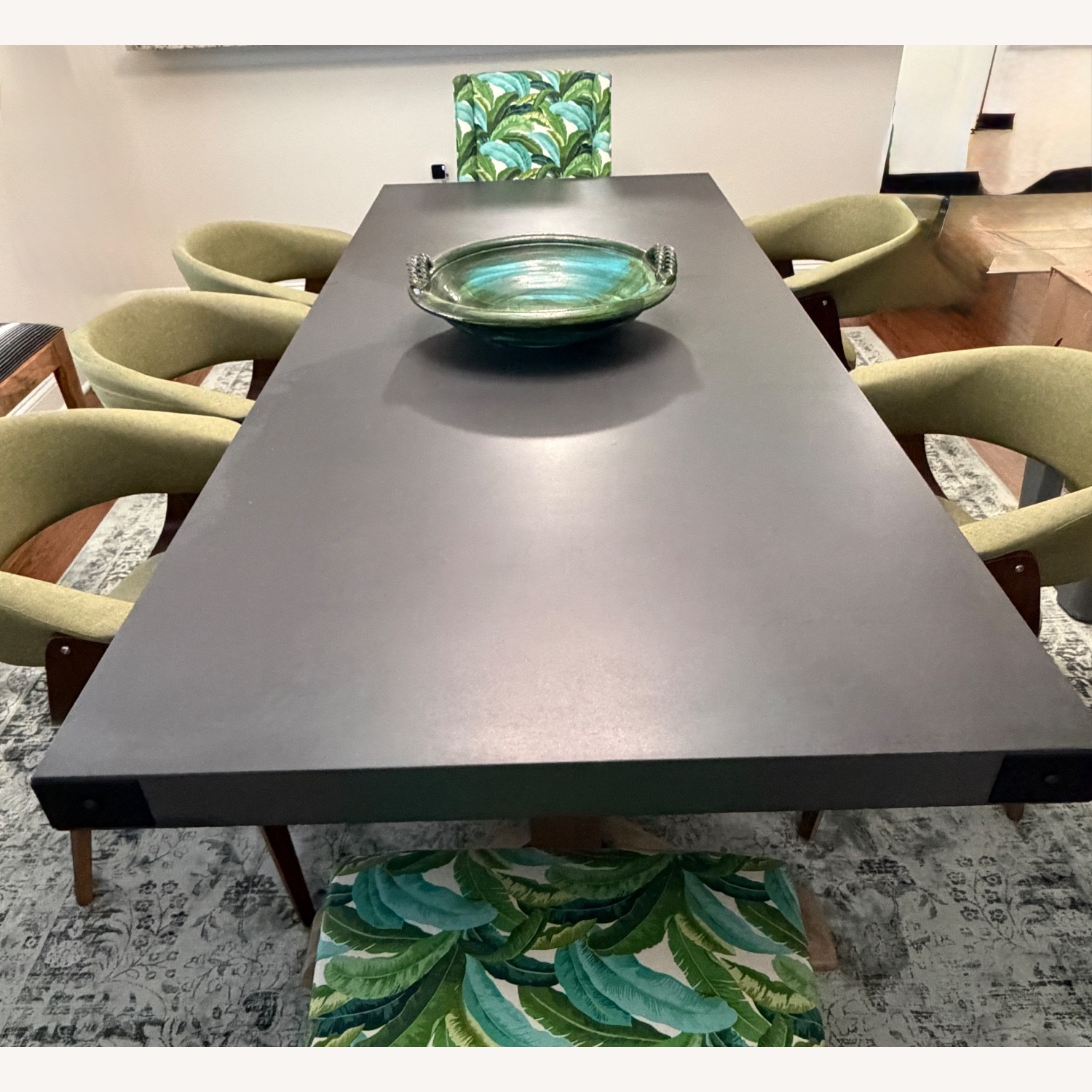 Restoration Hardware Light Gray Dining Table - image-5