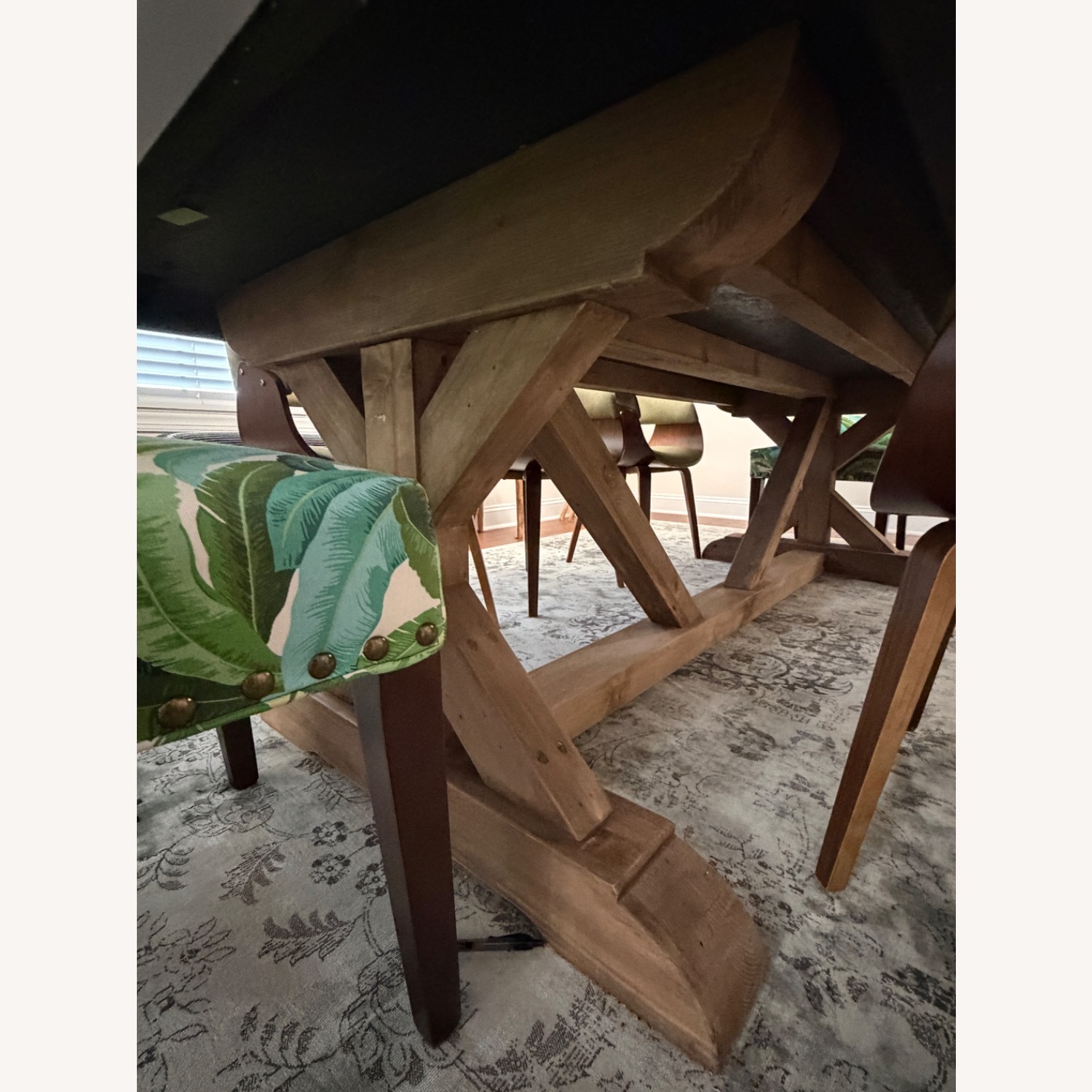 Restoration Hardware Light Gray Dining Table - image-6