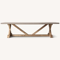 Restoration Hardware Light Gray Dining Table